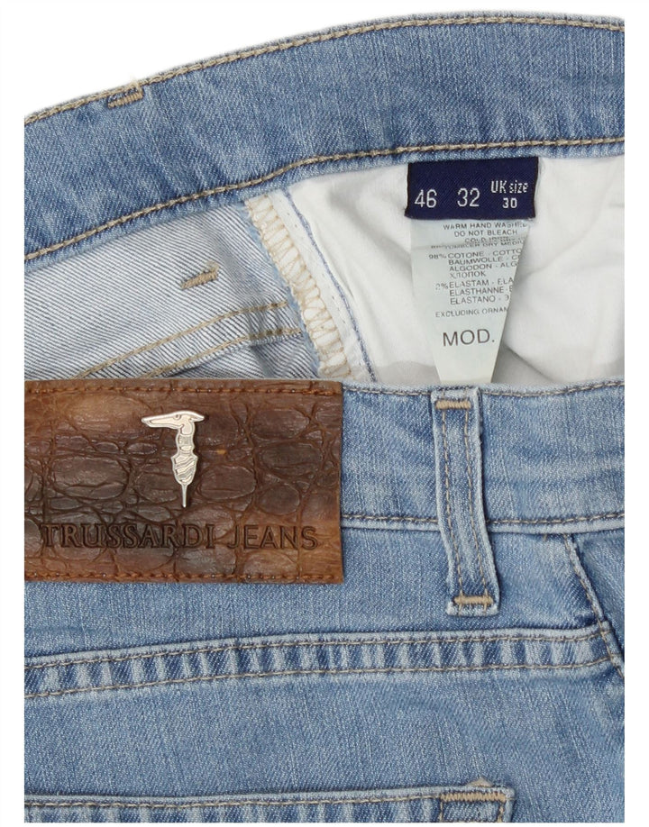 Женские прямые джинсы Trussardi W30 L29 синие, хлопок