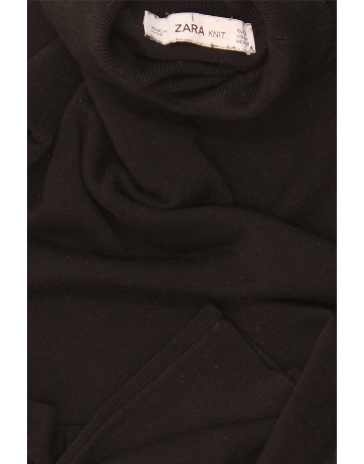 Женский джемпер с высоким воротником Zara UK 12, средний черный