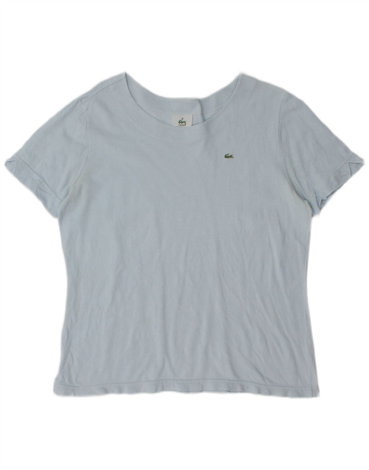 Женская футболка Lacoste, размер 48 XL, синяя, хлопок