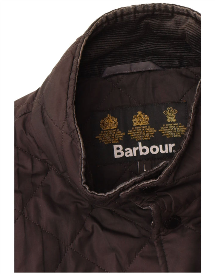 Мужская стеганая куртка Barbour UK 40, большая черная