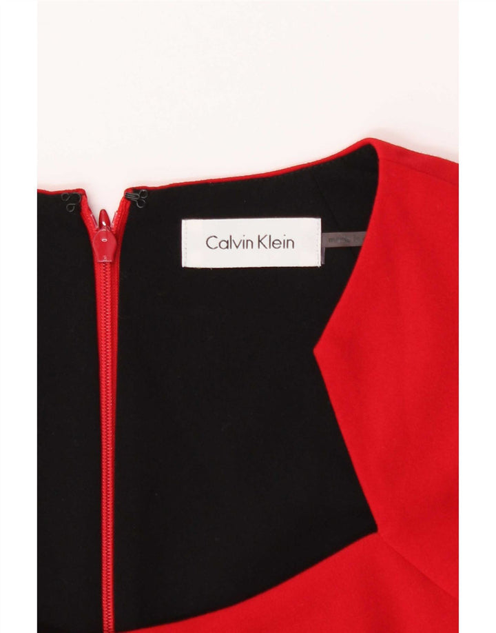 Женское платье-футляр Calvin Klein Jeans UK 8, маленькое красное, полиэстер