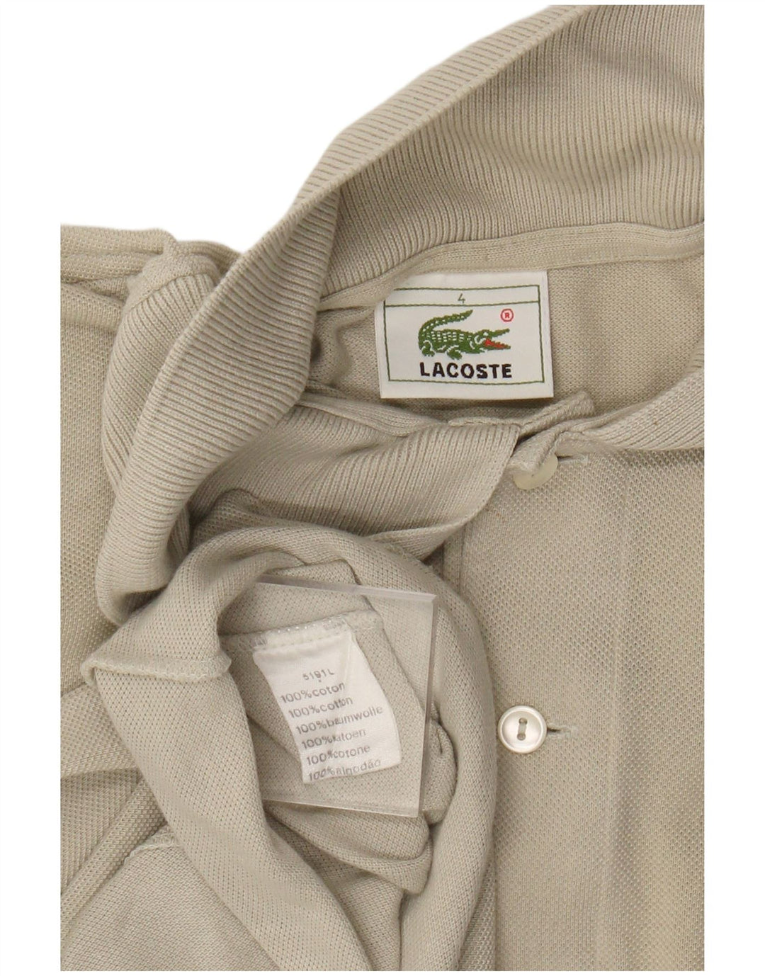 Мужская рубашка-поло Lacoste, размер 4, средний зеленый хлопок, хлопок