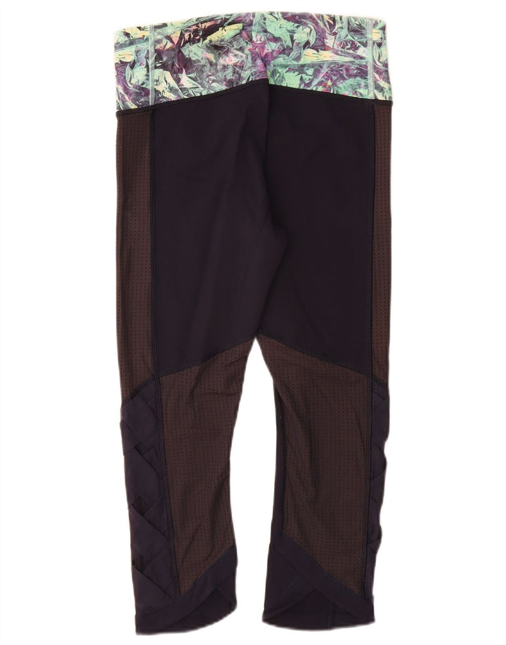 Женские леггинсы-капри Lululemon, США 6, средний размер, темно-синий, нейлон с цветными блоками