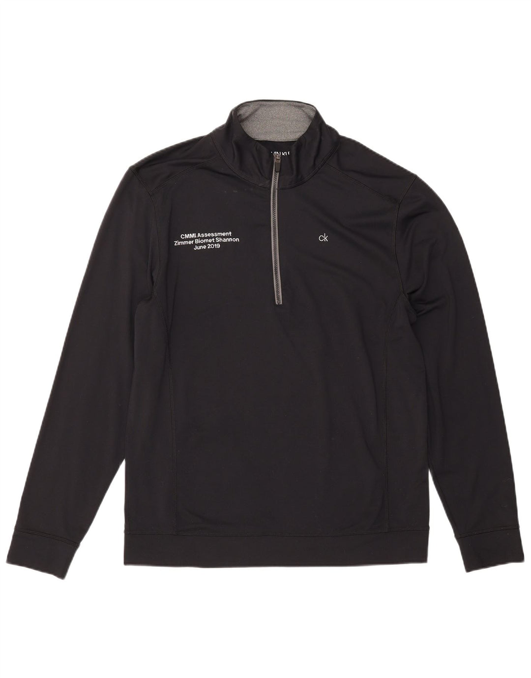 Мужской пуловер на молнии с воротником для гольфа CALVIN KLEIN, большой черный спортивный костюм