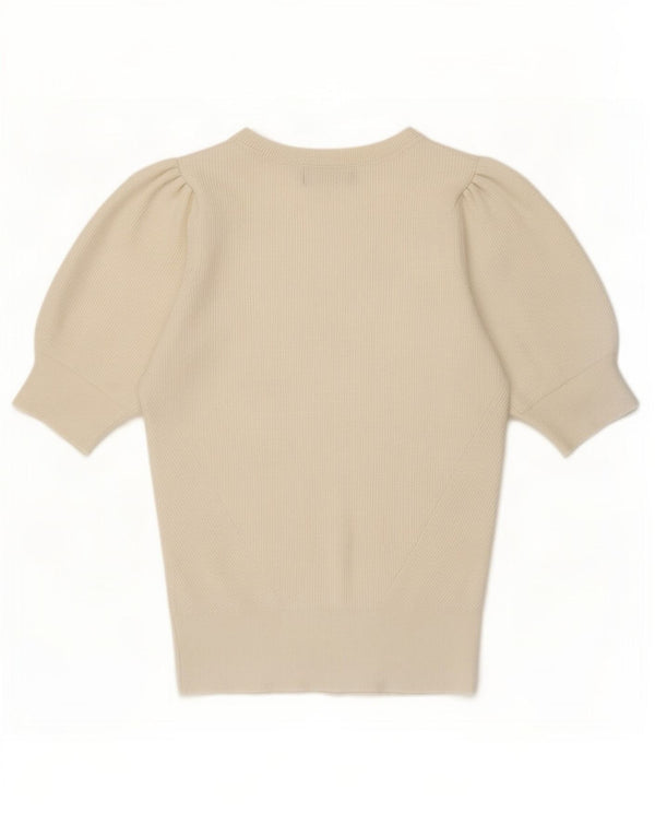 Женская блузка Marks & Spencer Top UK 8, маленькая, из вискозы белого цвета
