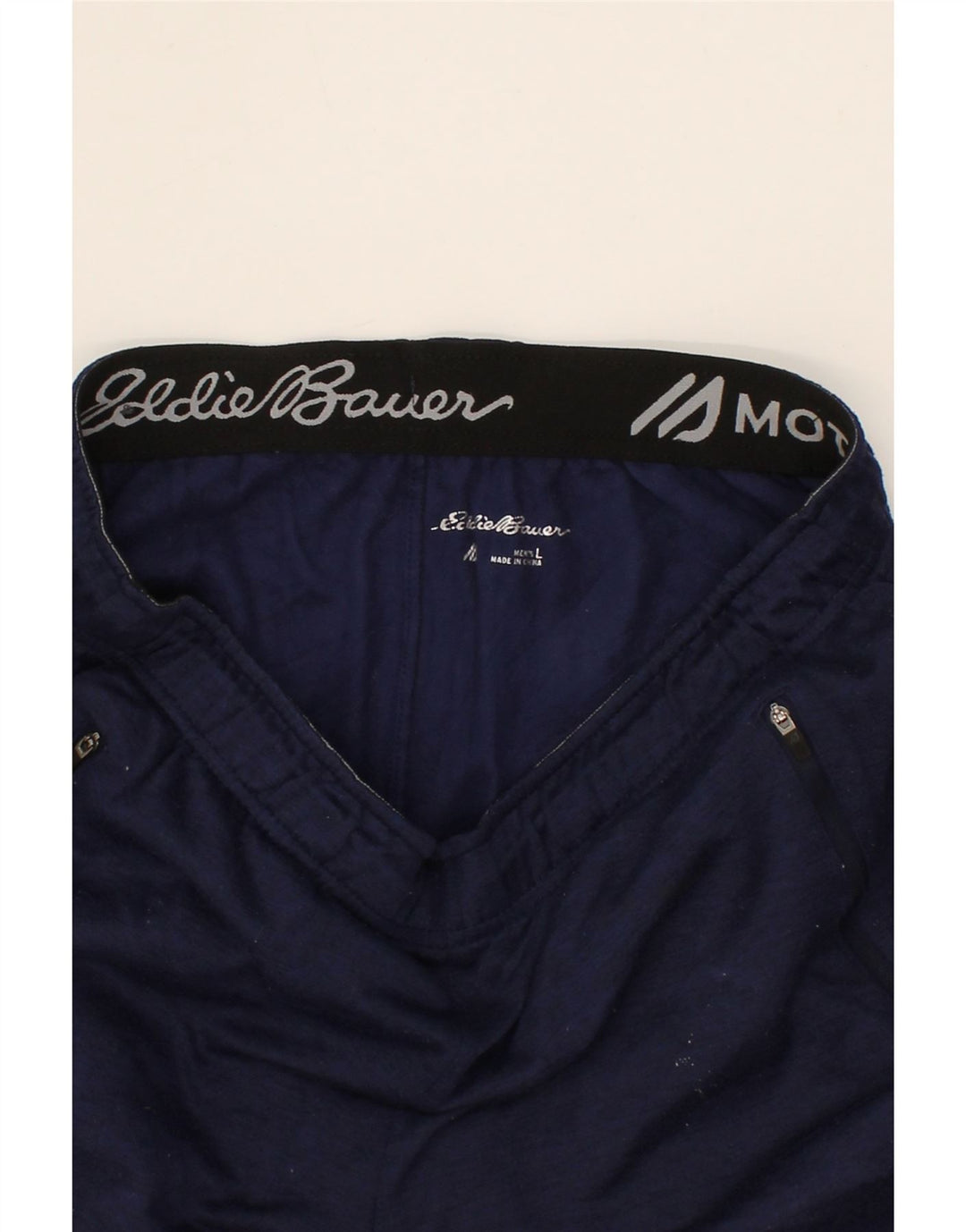 EDDIE BAUER Mens Tracksuit Trousers Joggers Large  Navy Blue Polyester Vintage Eddie Bauer and Second-Hand Eddie Bauer from Messina Hembry 