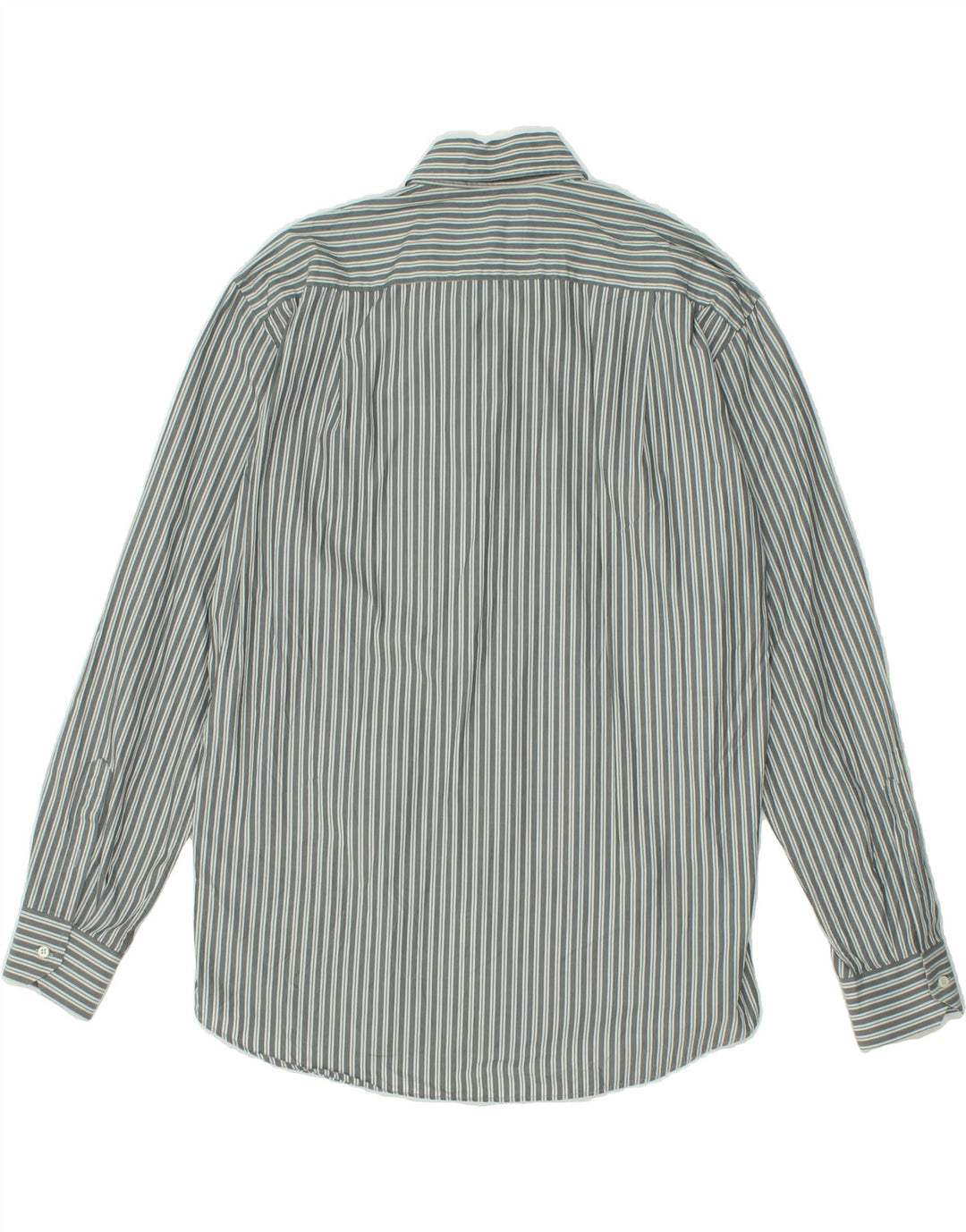 ROCCOBAROCCO Mens Shirt Size 16 1/2 42 Large Grey Striped Cotton Vintage Roccobarocco and Second-Hand Roccobarocco from Messina Hembry 