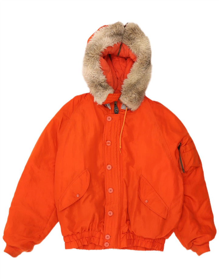 Мужская утепленная куртка свободного кроя Benetton IT 48 Medium Orange Полиамид