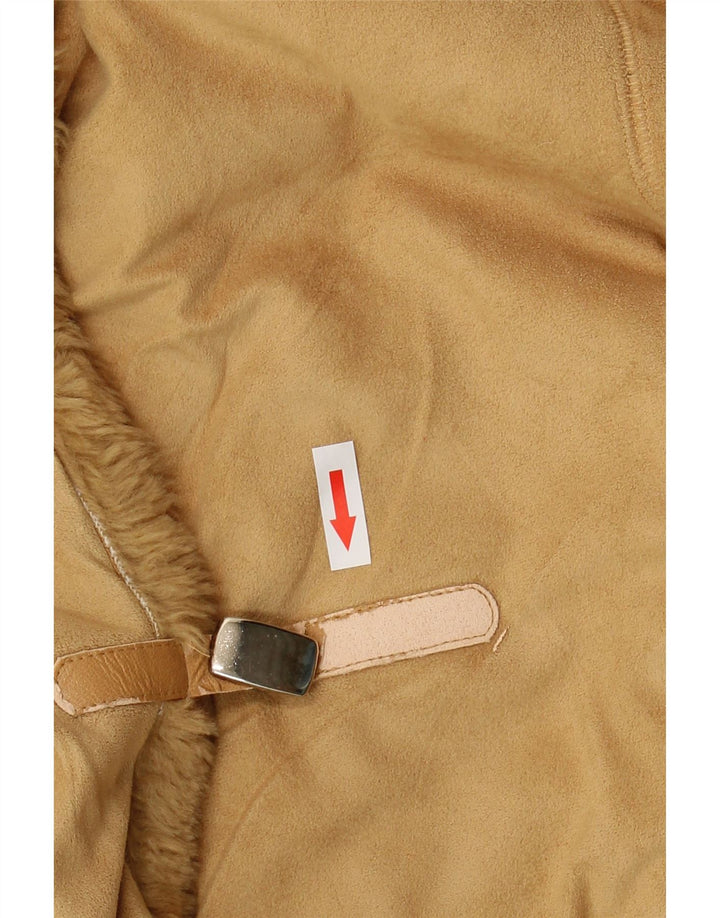 Базовая женская куртка из шерпы UK 18 XL Бежевая