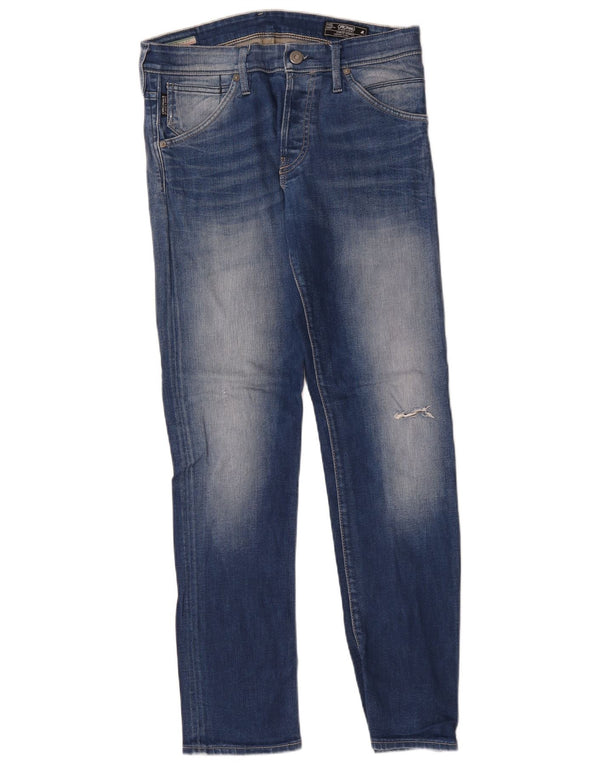 Мужские узкие джинсы Jack & Jones W32 L32 синие, хлопок