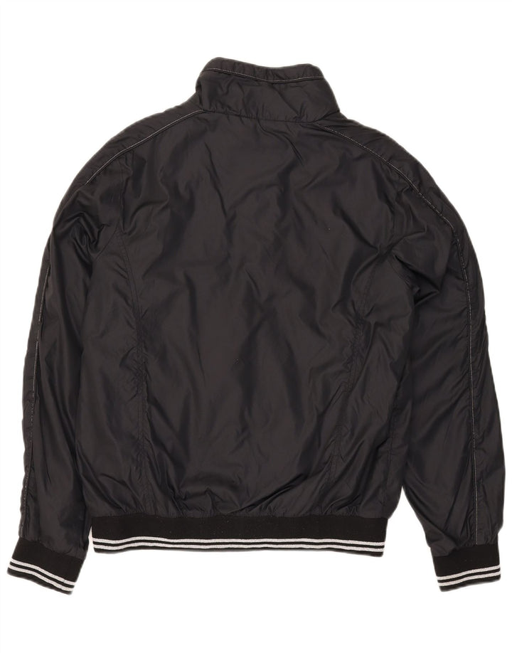CHAMPION Womens Bomber Jacket UK 14 Medium Black Polyamide