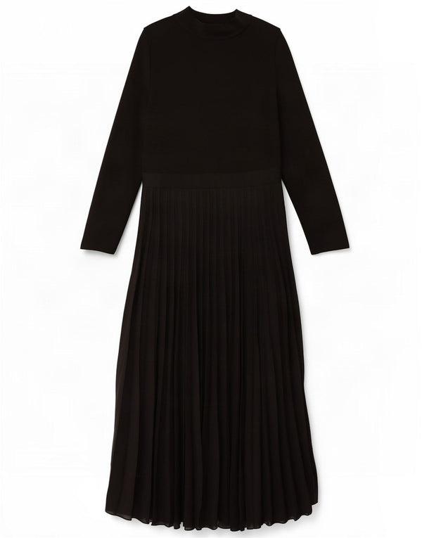 Zara Womens Long Sleeve Maxi Dress UK 14 Large Black Elastane