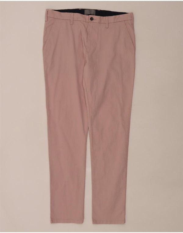 Мужские брюки-чиносы Marks & Spencer W34 L31 розовые, хлопковые