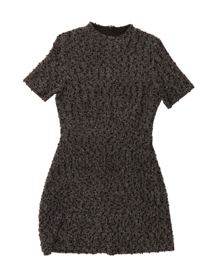 WAREHOUSE Womens Sheath Dress UK 14 Medium  Grey Flecked Polyester Vintage Warehouse and Second-Hand Warehouse from Messina Hembry 