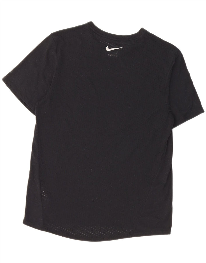 Мужская футболка для бега Nike, маленький черный полиэстер