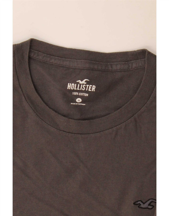 Мужская футболка Hollister Top среднего серого цвета из хлопка