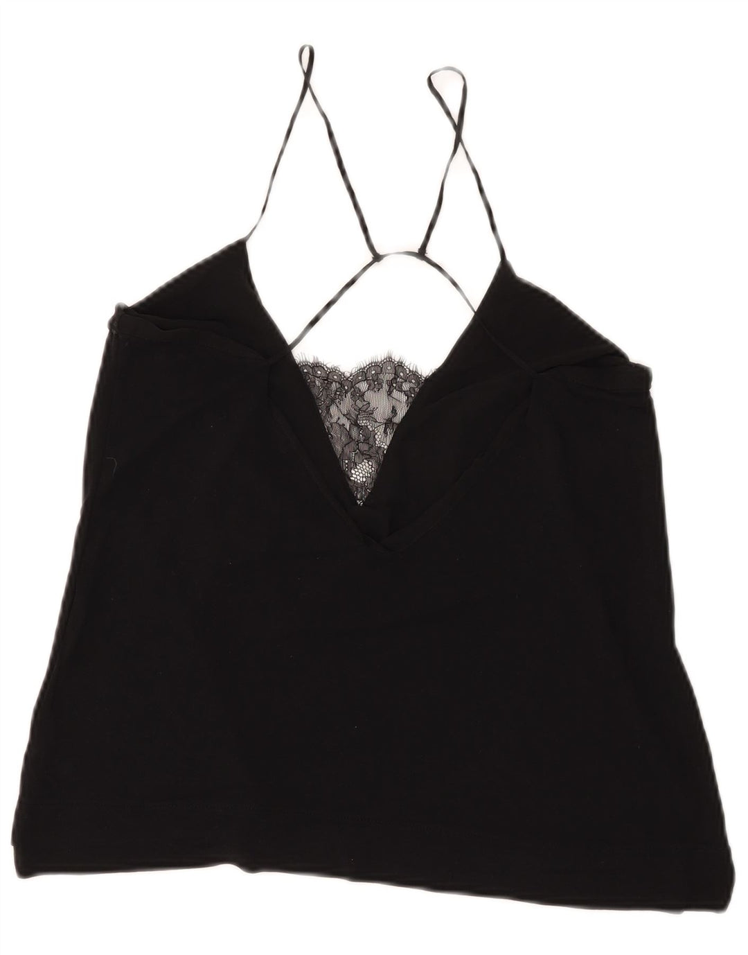 Женский топ с лямкой Zara UK 12, средний черный