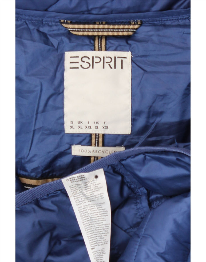 Женская утепленная куртка с капюшоном Esprit UK 18 XL, синяя, полиэстер