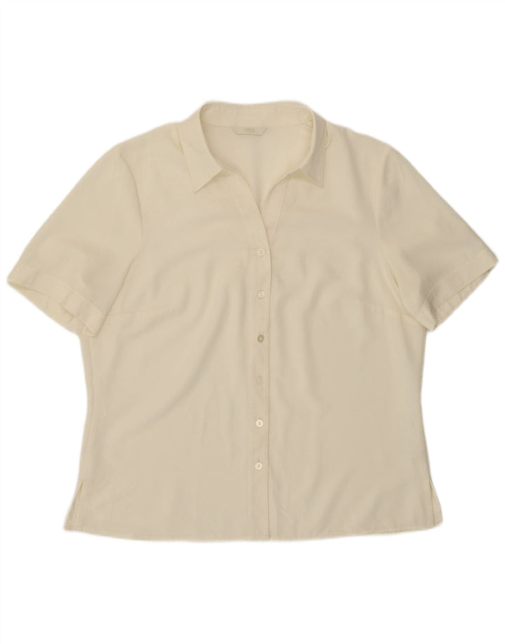 Женская рубашка с коротким рукавом Marks & Spencer UK 18 XL Off White