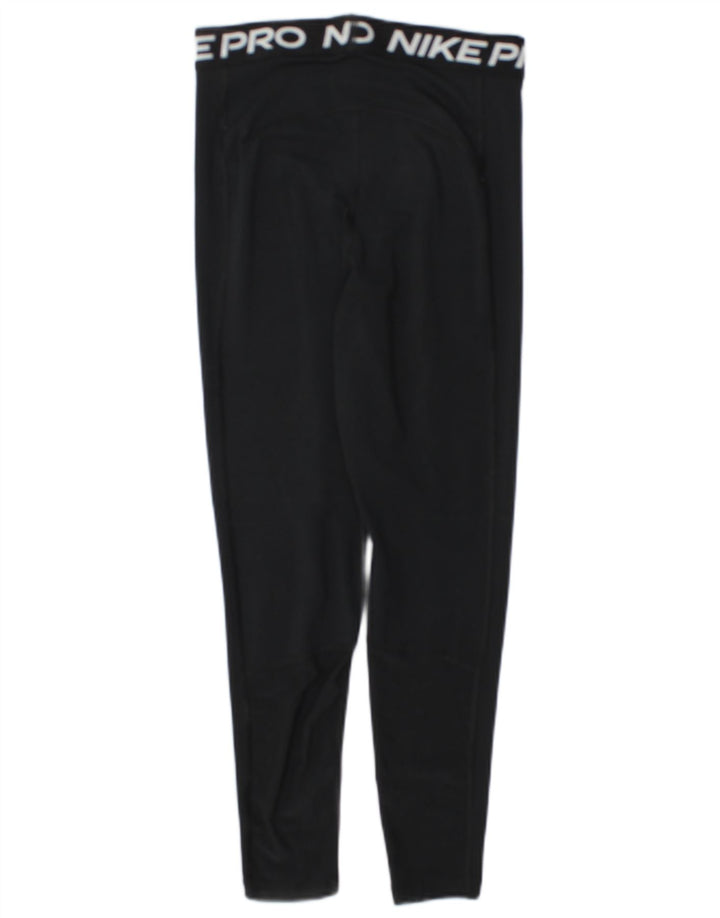 Женские леггинсы с рисунком Nike Dri Fit UK 10, маленькие черные, полиэстер