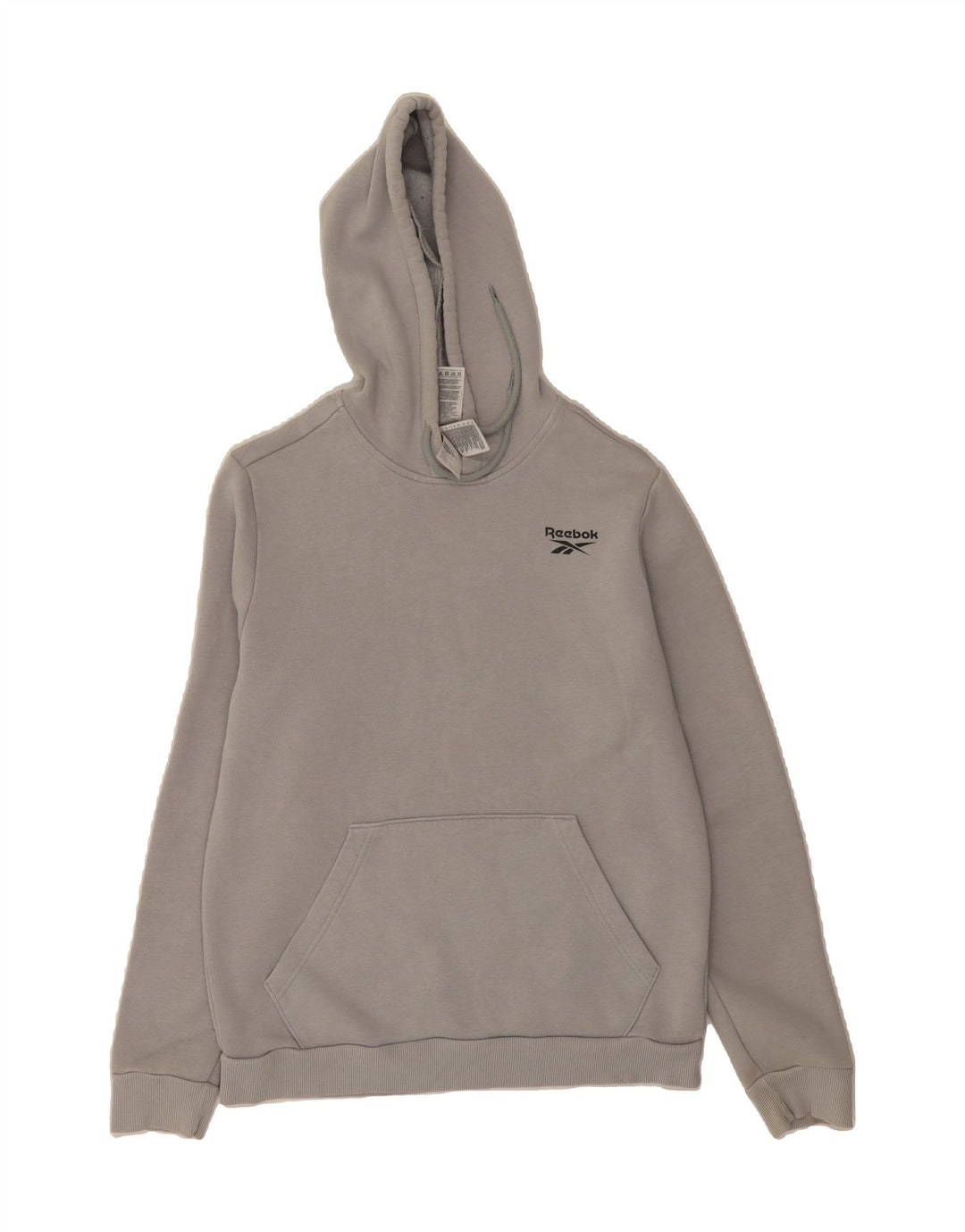 REEBOK Mens Hoodie Jumper Small Grey Cotton Vintage Reebok and Second-Hand Reebok from Messina Hembry 