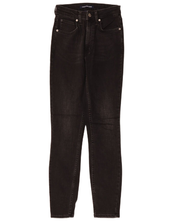 Женские джинсы скинни Calvin Klein W26 L30, черный хлопок