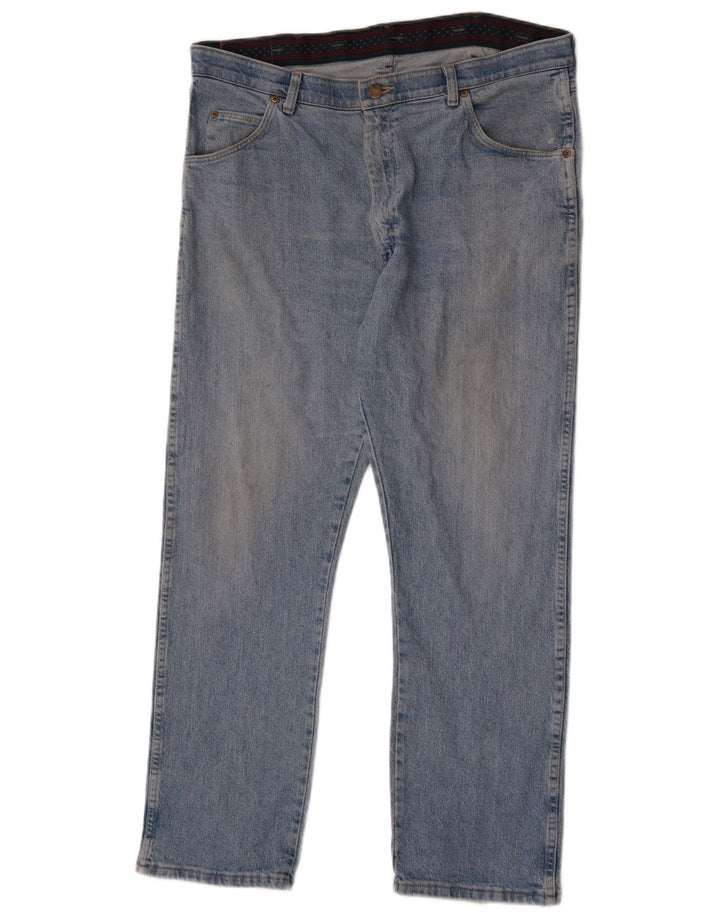 Мужские прямые джинсы Wrangler стандартного кроя W38 L30, синие, хлопок