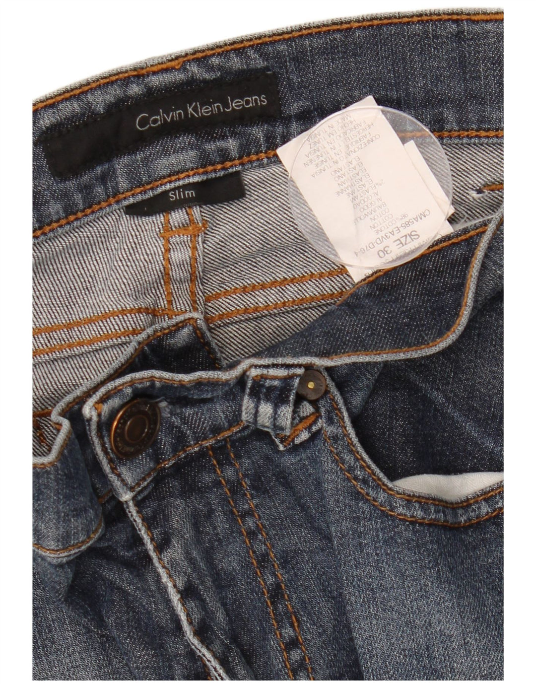 CALVIN KLEIN Женские узкие джинсы W30 L28 Темно-синие, хлопок