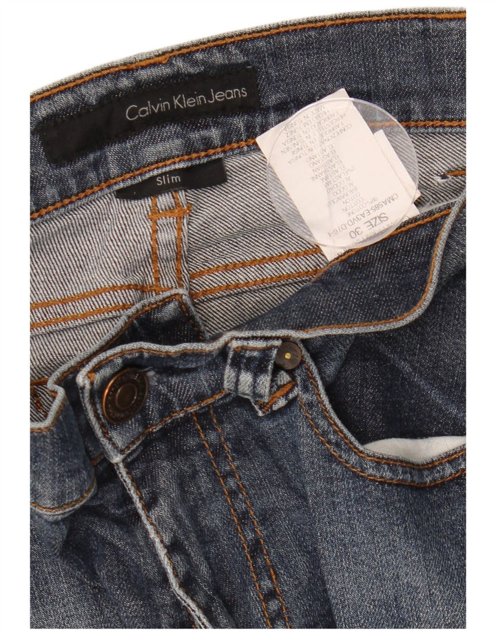 CALVIN KLEIN Женские узкие джинсы W30 L28 Темно-синие, хлопок