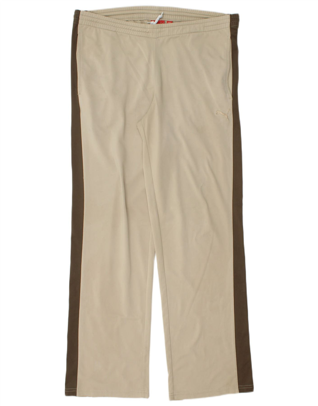 PUMA Mens Tracksuit Trousers Medium  Beige Colourblock