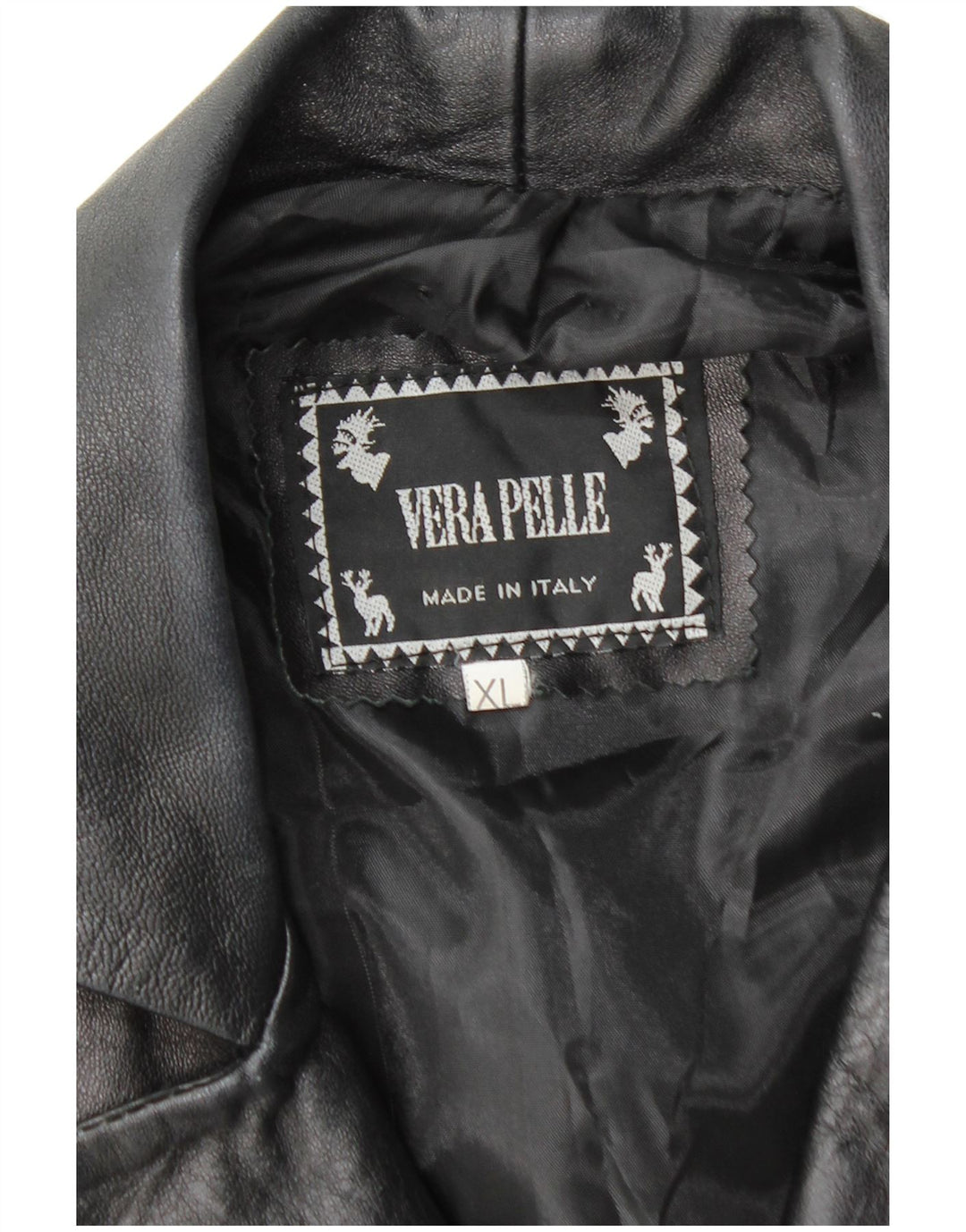 ВИНТАЖНОЕ женское кожаное пальто UK 18 XL, черное кожаное