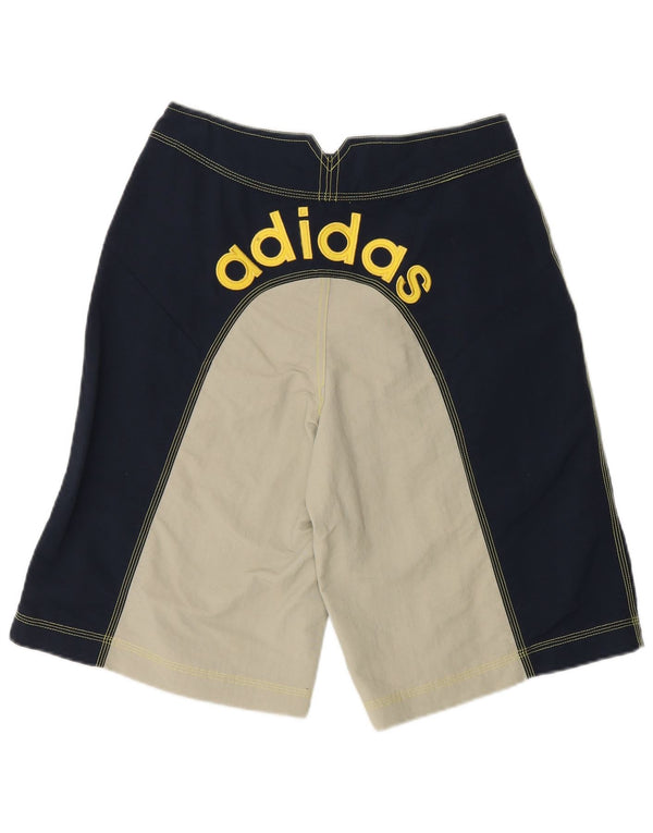 Шорты для плавания Adidas с графическим рисунком для мальчиков 13–14 лет, темно-синие, с цветными блоками