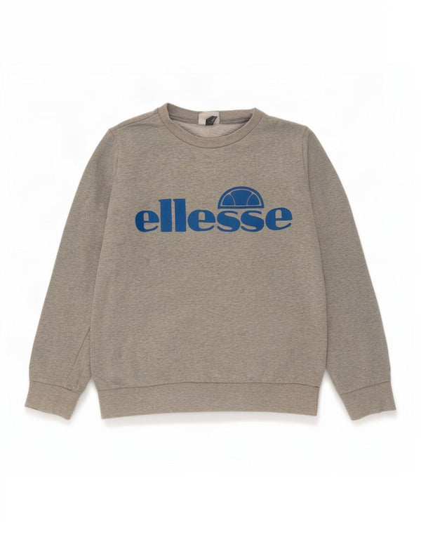 Свитшот Ellesse с рисунком для мальчиков, 13-14 лет, XL, серый хлопок