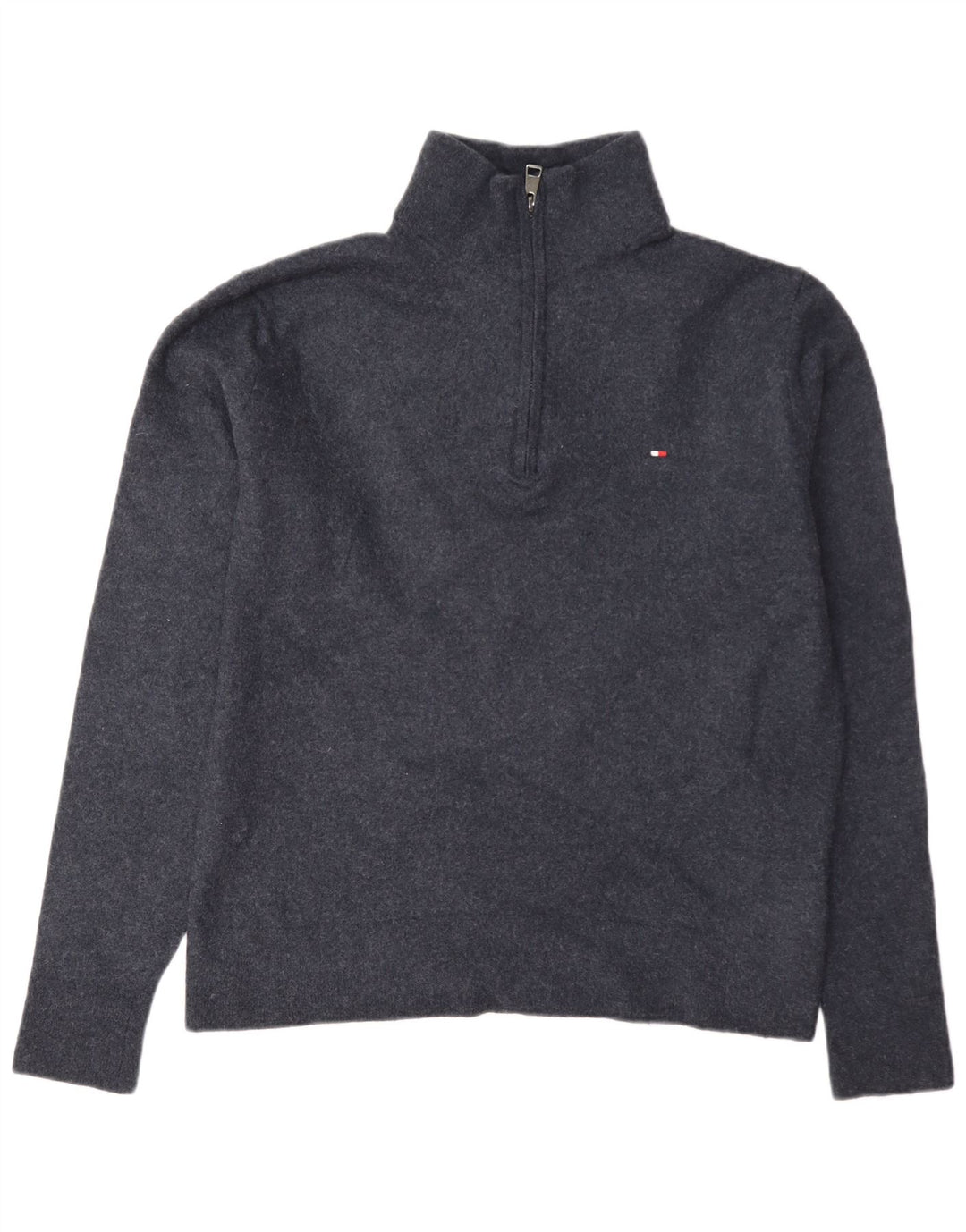 Мужской свитер Tommy Hilfiger с воротником на молнии 2XL, темно-синий, шерсть