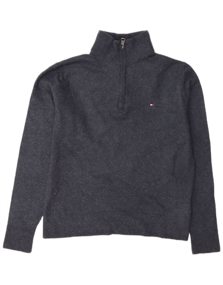 Мужской свитер Tommy Hilfiger с воротником на молнии 2XL, темно-синий, шерсть