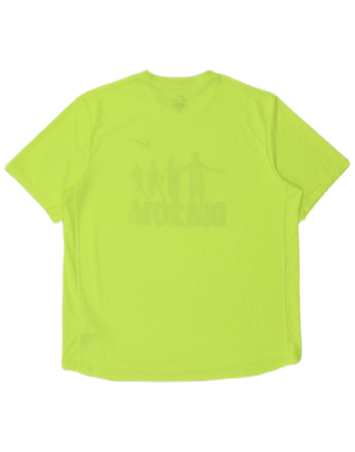 Мужская футболка Nike Dri Fit с графическим рисунком, большой зеленый полиэстер