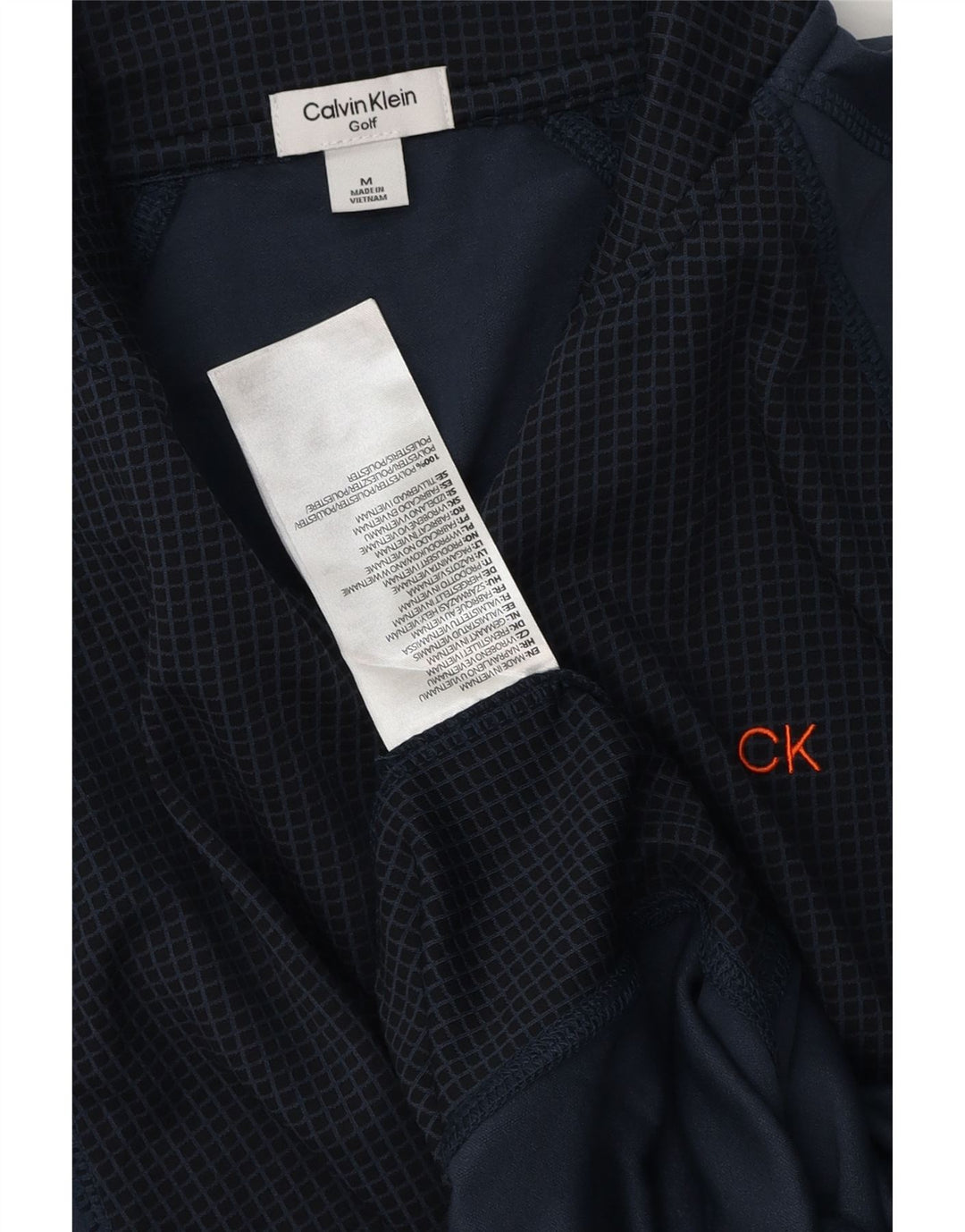 Calvin Klein Мужской спортивный костюм-пуловер среднего размера, темно-синий, с цветными блоками