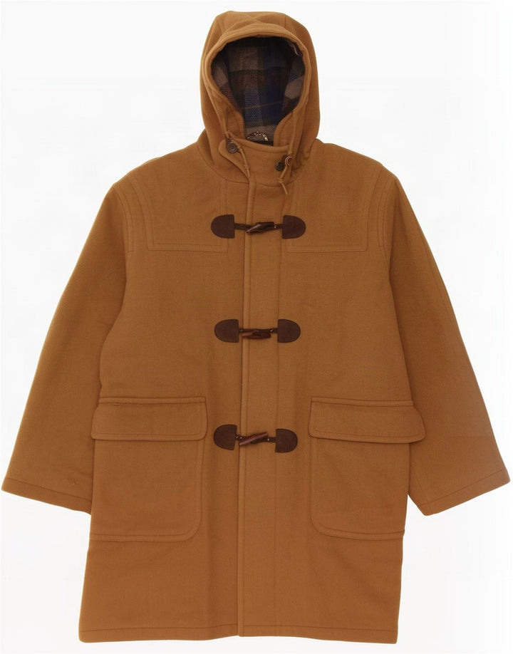 Мужской дафлкот с капюшоном L.L.Bean UK 38, средний бежевый, шерсть