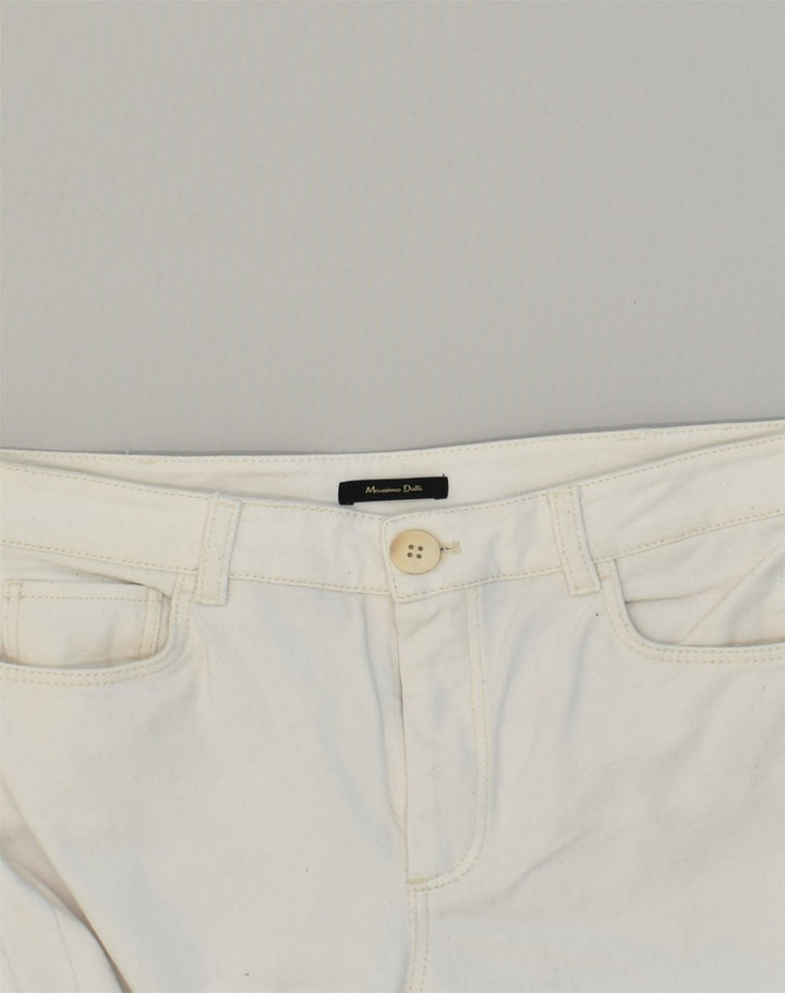MASSIMO DUTTI Womens Capri Jeans W28 L24 White Cotton | Vintage Massimo Dutti | Thrift | Second-Hand Massimo Dutti | Used Clothing | Messina Hembry 