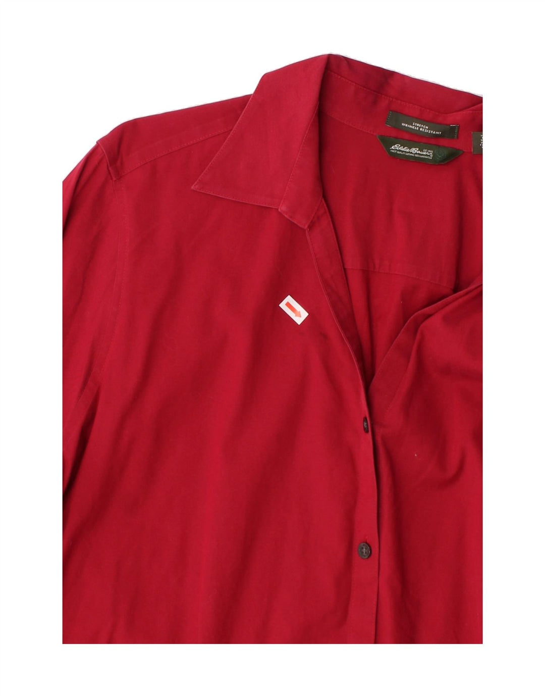 EDDIE BAUER Womens Shirt UK 16 Large Red Cotton Vintage Eddie Bauer and Second-Hand Eddie Bauer from Messina Hembry 