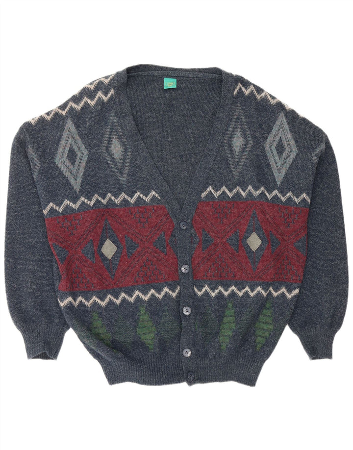 Мужской кардиган свободного покроя CANDA 2XL, темно-синий аргайл/бриллиантовый акрил