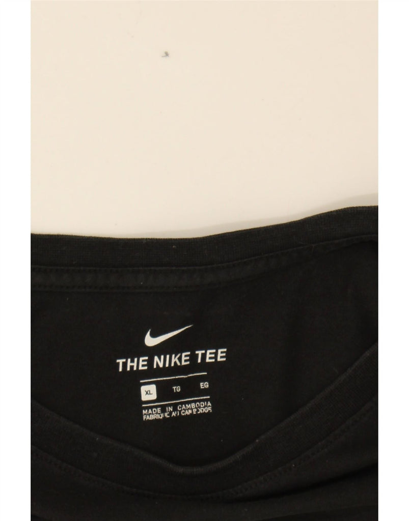 NIKE Mens Graphic T-Shirt Top XL Black Cotton Vintage Nike and Second-Hand Nike from Messina Hembry 