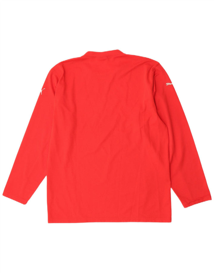 Мужской топ Puma с длинным рукавом XL, красный, цветной блок