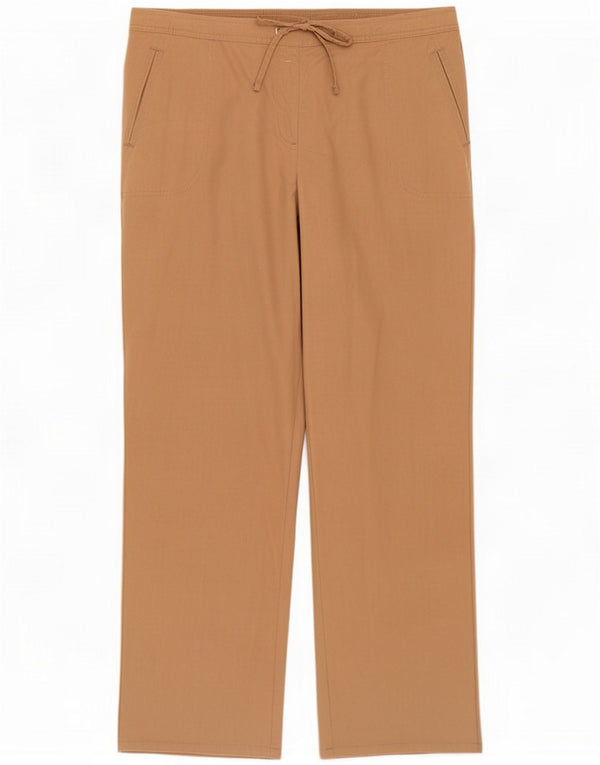 Женские прямые повседневные брюки Marks & Spencer UK 20 2XL W38 L30 Коричневые