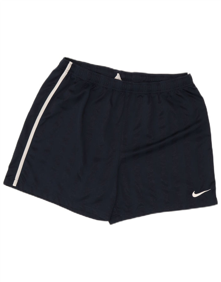 Мужские спортивные шорты NIKE XL из полиэстера темно-синего цвета в полоску