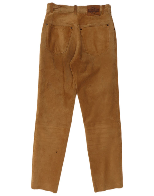 Женские замшевые брюки John F Gee IT 42 Medium W28 L28 Бежевые