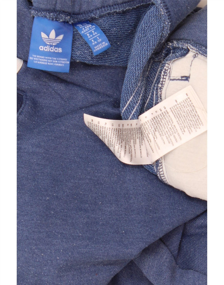 Женские спортивные брюки-капри Adidas UK 16, большой синий полиэстер