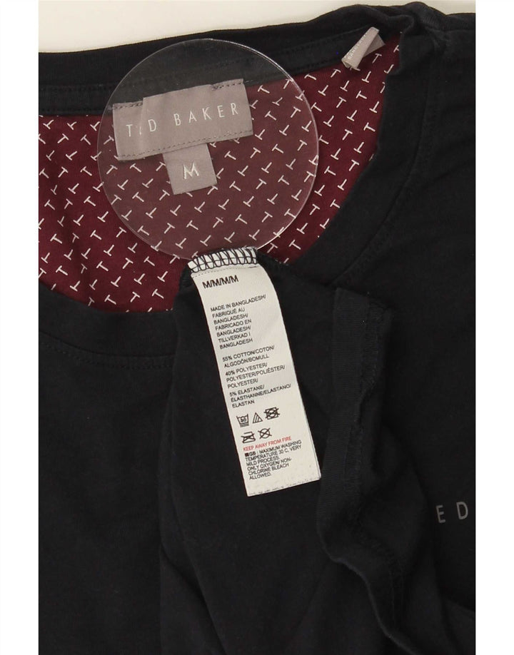 Мужская футболка Ted Baker, темно-синий, хлопковый топ среднего размера