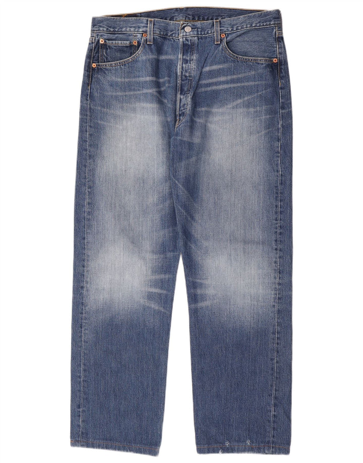 Мужские прямые джинсы Levi's 501 W38 L30 синие, хлопок