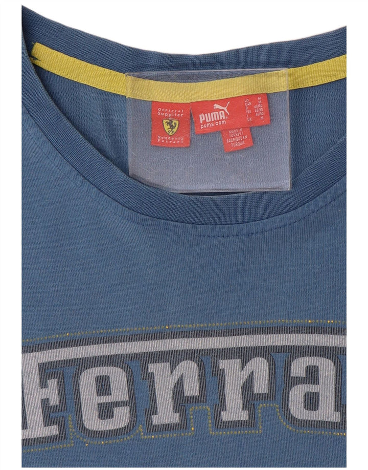 Мужская футболка с рисунком Puma Ferrari, средний синий